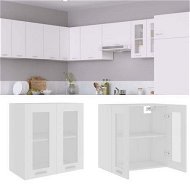 Detailed information about the product Hanging Glass Cabinet White 60x31x60 cm Engineered Wood