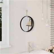 Detailed information about the product Hanging Mirror with Hook Black 30 cm