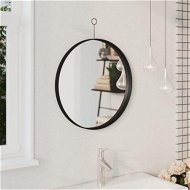 Detailed information about the product Hanging Mirror With Hook Black 50 Cm