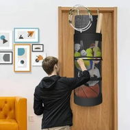 Detailed information about the product Hanging Sports Organizer Over Door Rack Garage Storage Soccer Basketball Football Swimming Gear Birthday Presents