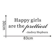 Detailed information about the product HAPPY GIRLS ARE THE PRETTIEST Wall Stickers