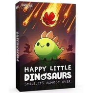 Detailed information about the product Happy Little Dinosaurs Base Game Cute card game for kids, teens adults Dodge lifes disasters and survive the apocalypse! 2-4 players ages 8+ Great for game night