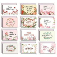 Detailed information about the product Happy Mothers Day Cards Bulk12 Set Floral Mothers Day Greeting Card Note Cards With Envelopes