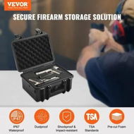 Detailed information about the product Hard Pistol Cases with Pre-cut PU Foam Lockable Pistol Case for 2 Pistol