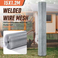 Detailed information about the product Hardware Cloth Galvanized Welded Wire Mesh Fence Roll Chicken Coop Rabbit Cage Gopher Tree Guard Barrier Enclosure Fencing 15m X 1.2m.