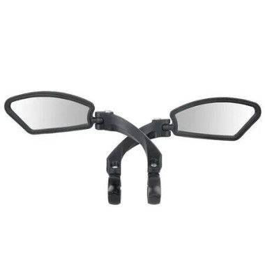 HD Handlebar Bike Mirrors with Blast-Resistant and Crystal Clear Glass for a Wider Field of View