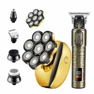 Detailed information about the product Head Shavers for Bald Men Hair Trimmer Zero Gapped T-Blade Trimmer,Multifunctional Bald Shavers Rechargeable Edgers Barber Clippers Menâ€™s Grooming Kit