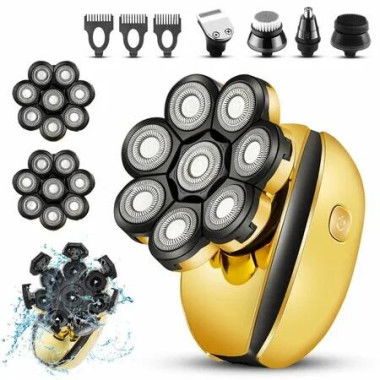 Head Shavers for Bald Men Rechargeable Electric Shavers for Men Cordless Razor Waterproof 8D Head Hair Shaver Rotary Shaver Grooming Kit