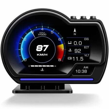 Head Up Display for Car,OBD2+GPS Dual System,OBD2 Gauge Display,GPS Speedometer,Tachometer,Water Temp,Volt,Overspeed Alarm Fault Diagnosis