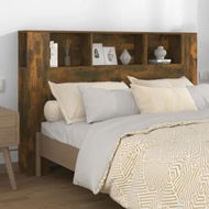 Detailed information about the product Headboard Cabinet Smoked Oak 160x18.5x104.5 cm