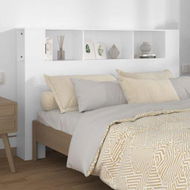 Detailed information about the product Headboard Cabinet White 160x18.5x104.5 cm