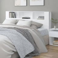 Detailed information about the product Headboard Cabinet White 200x18.5x104.5 cm