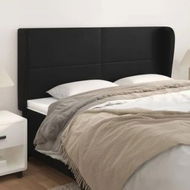 Detailed information about the product Headboard with Ears Black 203 cm Faux Leather