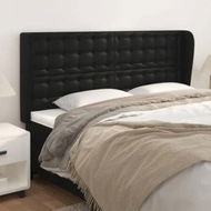 Detailed information about the product Headboard with Ears Black 203 cm Faux Leather