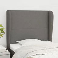 Detailed information about the product Headboard with Ears Dark Grey 103x23x118/128 cm Fabric