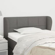 Detailed information about the product Headboard with Ears Dark Grey 103x23x78/88 cm Fabric