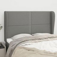 Detailed information about the product Headboard with Ears Dark Grey 147 cm Fabric