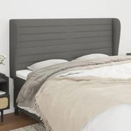 Detailed information about the product Headboard with Ears Dark Grey 163 cm Fabric
