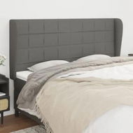 Detailed information about the product Headboard with Ears Dark Grey 163x23x118/128 cm Fabric