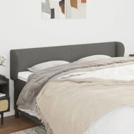 Detailed information about the product Headboard with Ears Dark Grey 203x23x78/88 cm Fabric