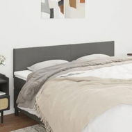 Detailed information about the product Headboards 2 pcs Dark Grey 100x5x78/88 cm Fabric