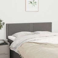 Detailed information about the product Headboards 2 pcs Dark Grey 72x5x78/88 cm Fabric