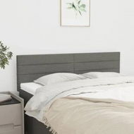 Detailed information about the product Headboards 2 pcs Dark Grey 72x5x78/88 cm Fabric