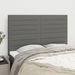 Headboards 4 pcs Dark Grey 72x5x78/88 cm Fabric. Available at Crazy Sales for $179.95