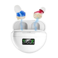 Detailed information about the product Hearing Aids with Audio Tracker, Rechargeable Hearing Aids with Noise Reduction DSP Chip, OTC Hearing Aid for Seniors, Reddish Blue