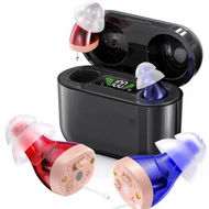 Detailed information about the product Hearing Aids,Digital Rechargeable OTC Hearing Aids for Seniors with Charging Case,Invisible Hearing Amplifier with Noise Reduction (Red)