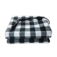 Detailed information about the product Heated Blanket, 12 Volt Electric Blanket for Car, Truck, SUV, or RV, Portable Winter Car Accessories for Camping or Travel, Black Plaid