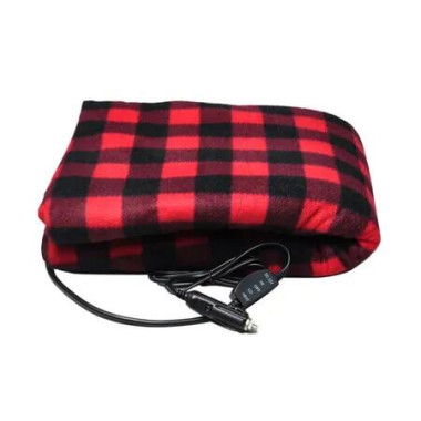 Heated Blanket, 12 Volt Electric Blanket for Car, Truck, SUV, or RV, Portable Winter Car Accessories for Camping or Travel, Red