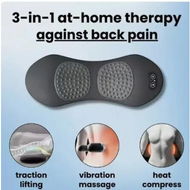 Detailed information about the product Heating Vibration Massage Lumbar Support Pillow with Adjustable Height and Traction for Back Pain Relief Christmas Gift