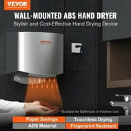 Detailed information about the product Heavy Duty Commercial Hand Dryer 1400W Automatic High Speed ABS Warm Wind Hand Blower 220V-240V & Built-In Filter Sponge & Low Noise & Effortless