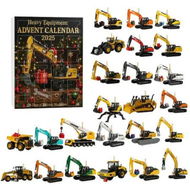 Detailed information about the product Heavy Equipment Advent Calendar 2025 with 2D Acrylic Pendant Hanging Ornaments, 24 Days Countdown Advent Calendars Christmas Gift