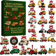 Detailed information about the product Heavy Equipment Advent Calendar 24-Day Countdown Ideal Christmas Gift for children aged 3 and up