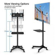 Detailed information about the product Height Adjustable Angle Tilt-able Free Moving TV Stand For 23