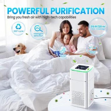 HEPA Air Purifier Cleaner Portable Room Dust Filter Purification System Quiet Activated Carbon Filtration 4 Speeds