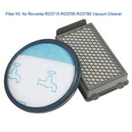 Detailed information about the product HEPA Round Rectangle Filter Kit Replace For Rowenta RO3715 RO3795 RO3798 Vacuum Cleaner