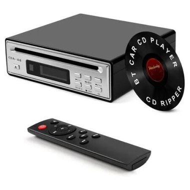 HiFi CD Player for Home, CD Ripper, Bluetooth Car CD Player with USB Ripping, Rip CD to USB, External High Fidelity Player for Car with Optical