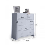 Detailed information about the product High Gloss Front Finishes 5 Drawer Tallboy Chest For EntrywayLiving RoomBedroom