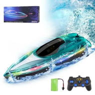 Detailed information about the product High Speed Electric RC Boat for Kids: Fast and Fun Remote Control Jet Boat for Pool Play