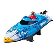 Detailed information about the product High Speed Waterproof Remote Control Boat with LED Lights, One-Key Flip and Low Battery Alarm, 2.4GHz RC Boat Toys for Boys Girls (Blue)