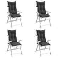 Detailed information about the product Highback Chair Cushions 4 pcs Melange Anthracite 120x50x7 cm Fabric