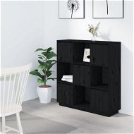 Detailed information about the product Highboard Black 110.5x35x117 Cm Solid Wood Pine.