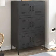 Detailed information about the product Highboard Black 68x39x113 cm Steel