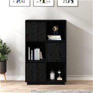 Detailed information about the product Highboard Black 74x35x117 Cm Solid Wood Pine
