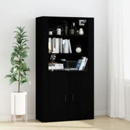 Detailed information about the product Highboard Black Engineered Wood