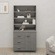 Detailed information about the product Highboard HAMAR Solid Wood Pine Light Grey