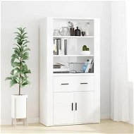 Detailed information about the product Highboard High Gloss White Engineered Wood